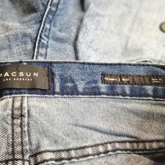 PACSUN Embroidered Denim Shorts with Patches - Picture 8 of 9